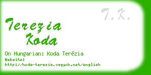 terezia koda business card